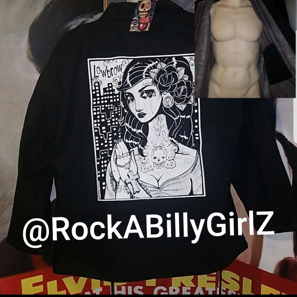 Lowbrow Tattoo Art Mi Vida Loca Blanket Lined Black Thick Canvas Ruca Jacket